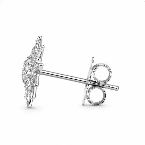 Gyary Radiant Sunburst Crystal Stud Earrings