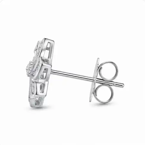 Gyary Celestial Swirl Crystal Stud Earrings
