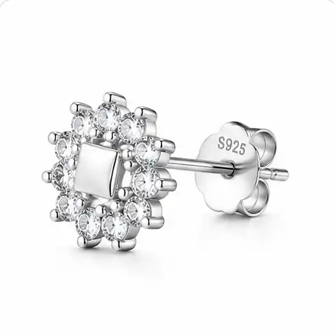 Gyary Crystal Bloom Stud Earrings