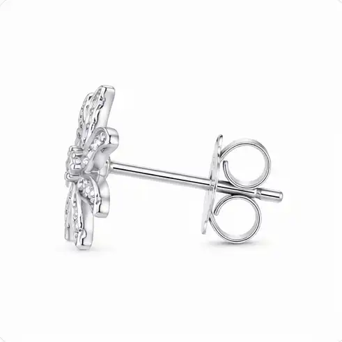 Gyary Twinkle Swirl Crystal Stud Earrings