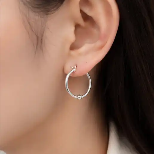 Gyary Orbit Sterling Hoop Earrings