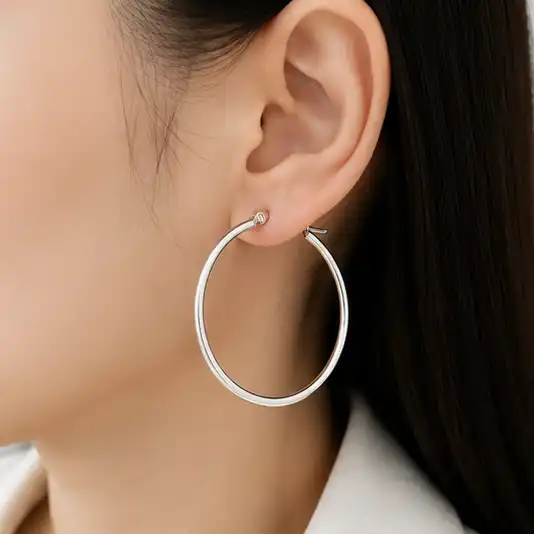 Gyary Infinity Oval Hoop Earrings