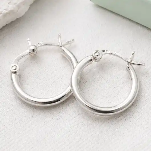 Gyary Classic Mid Sterling Hoop Earrings