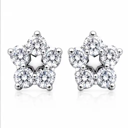 Gyary Celestial Sparkle Star Stud Earrings