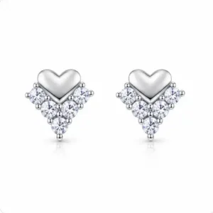 Gyary Sweetheart Sparkle Stud Earrings