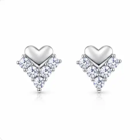 Gyary Sweetheart Sparkle Stud Earrings