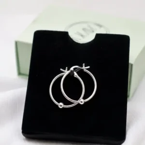 Gyary Orbit Sterling Hoop Earrings