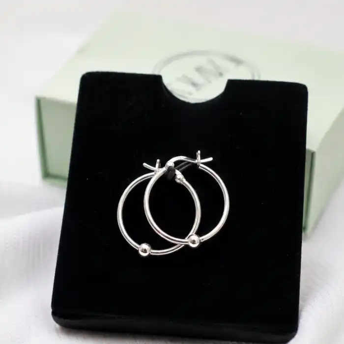 Gyary Orbit Sterling Hoop Earrings