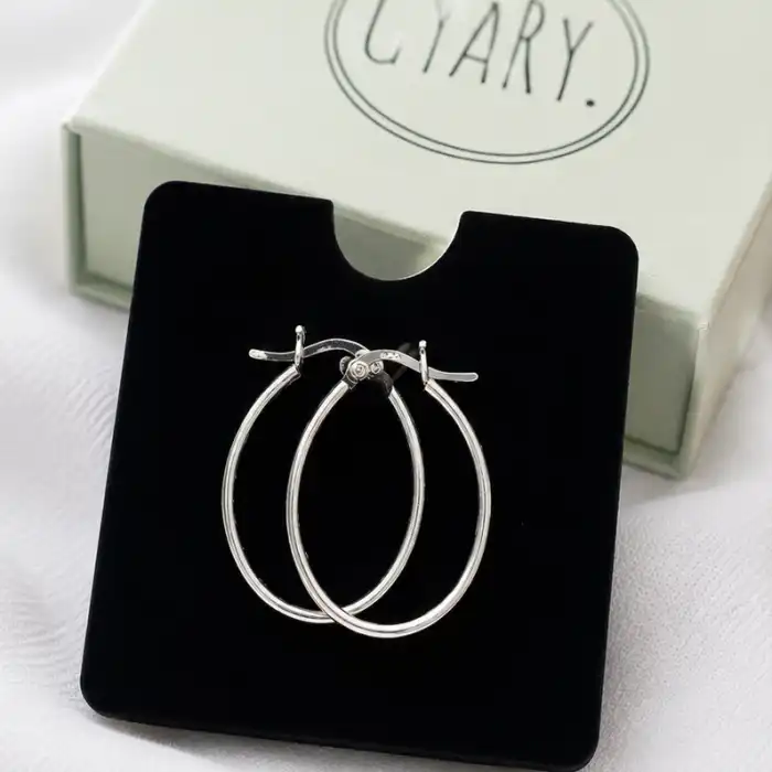 Gyary Infinity Oval Hoop Earrings