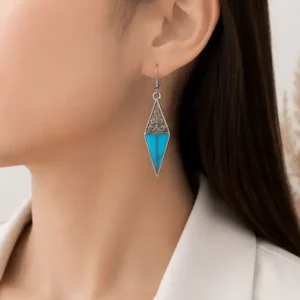 Gyary Turquoise Prism Drop Earrings