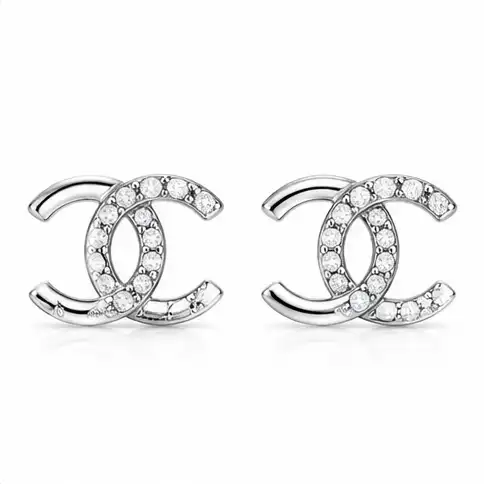 Gyary Luxe Double Loop Crystal Stud Earrings