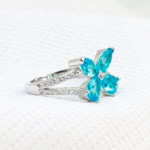 Gyary Aqua Blossom Ring