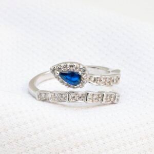 Gyary Sapphire Wrap Halo Ring