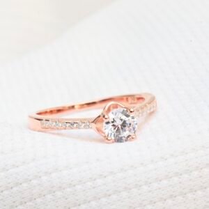 Gyary Rose Gold Solitaire Ring