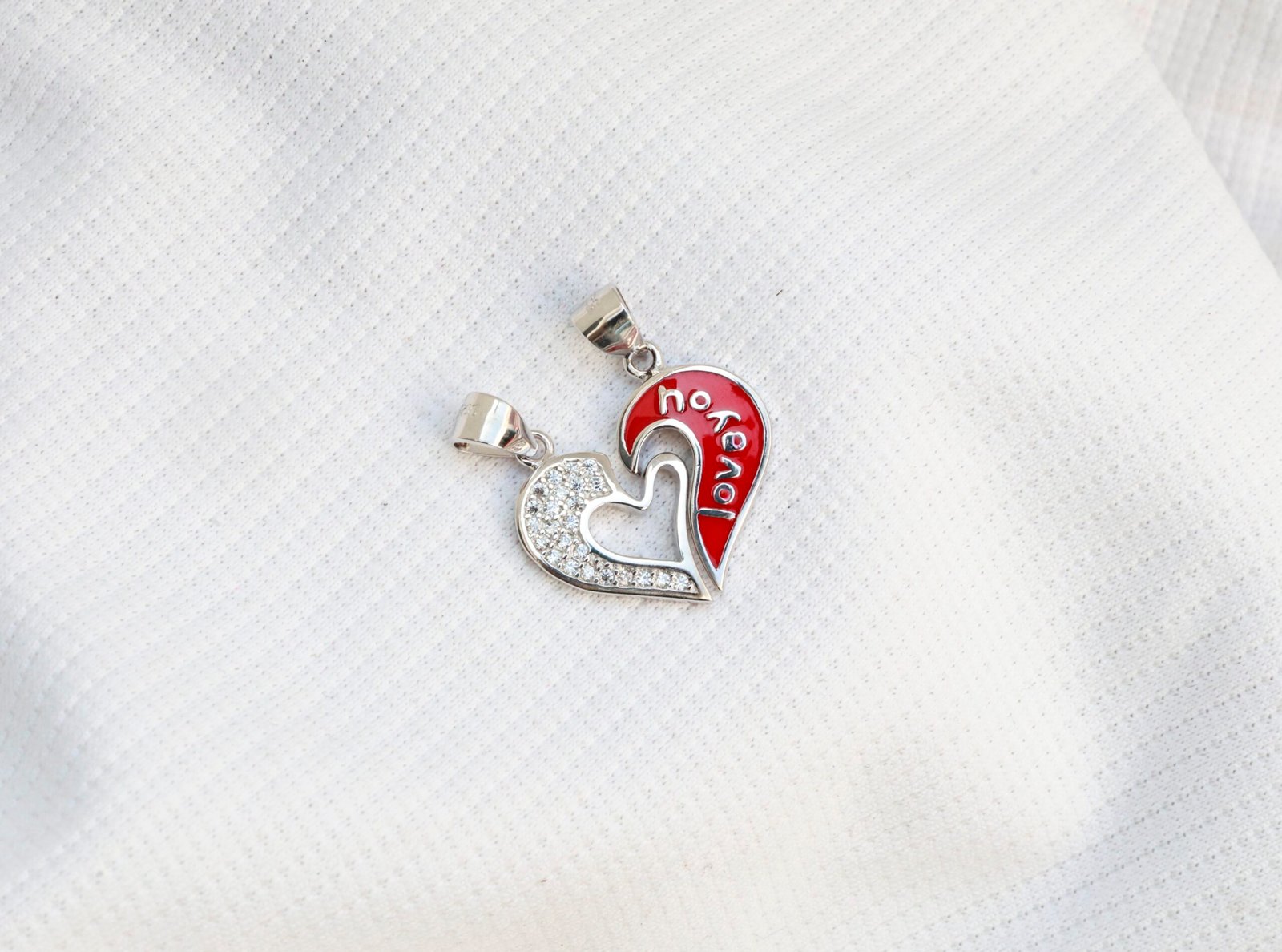 Gyary Sterling Silver Couple Heart Pendant