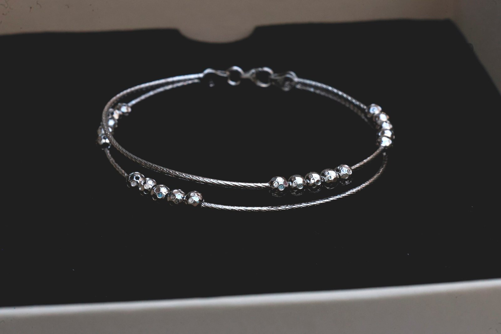 Gyary Celeste Dual Strand Silver Bracelet