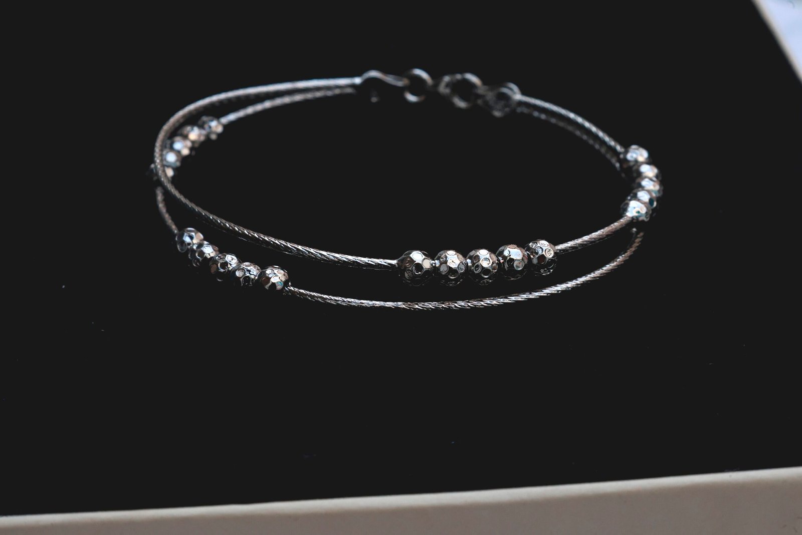 Gyary Celeste Dual Strand Silver Bracelet