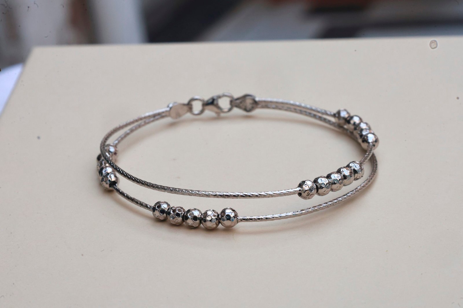 Gyary Celeste Dual Strand Silver Bracelet