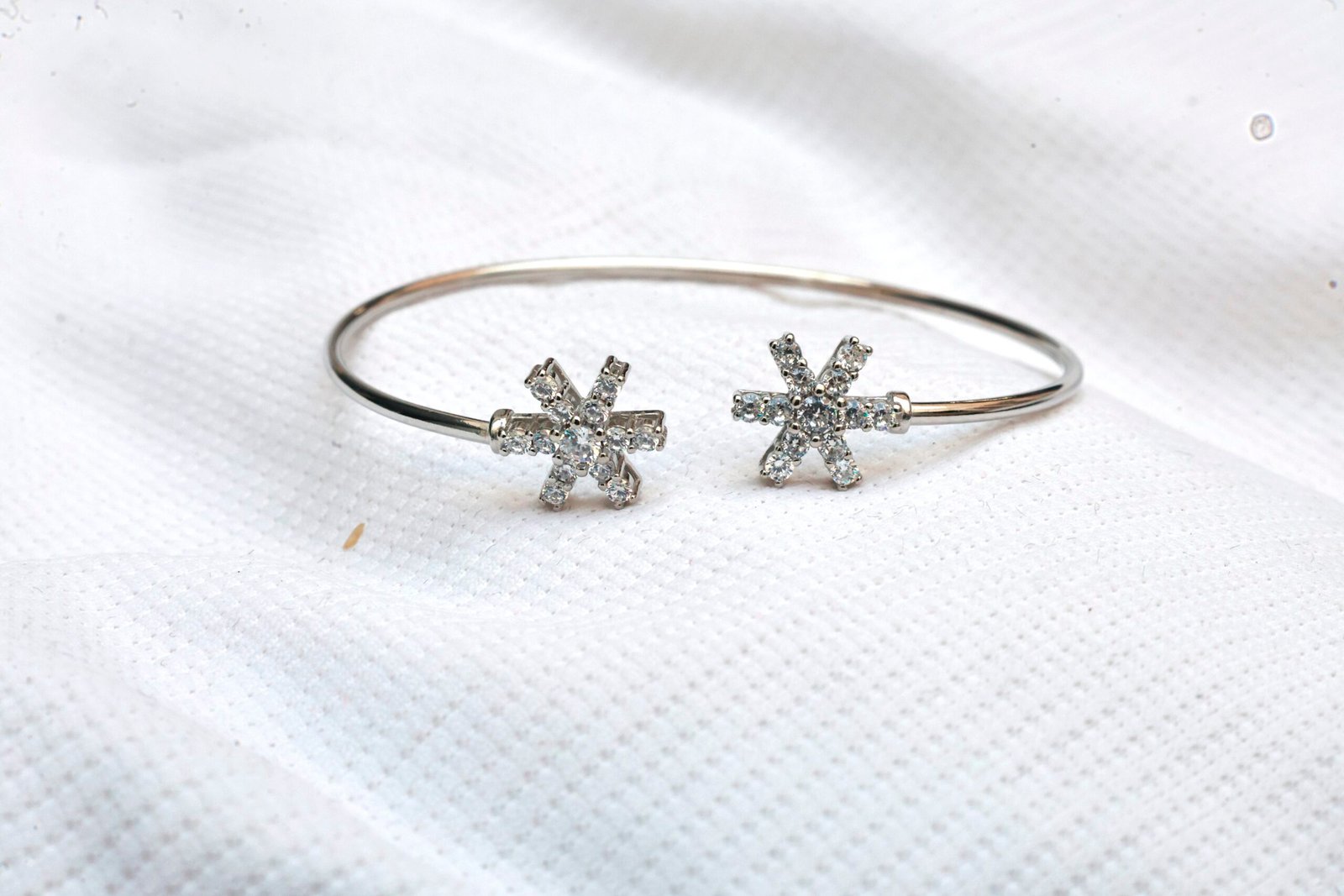 Gyary Celestial Starburst Silver Cuff Bracelet