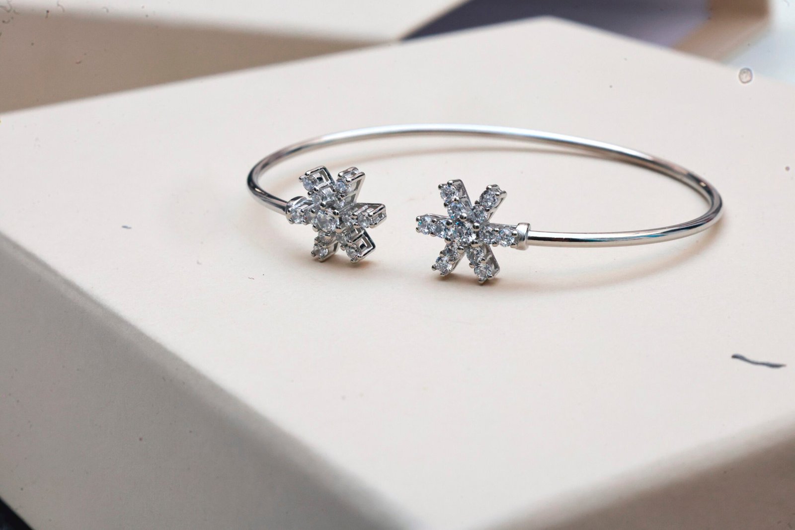 Gyary Celestial Starburst Silver Cuff Bracelet
