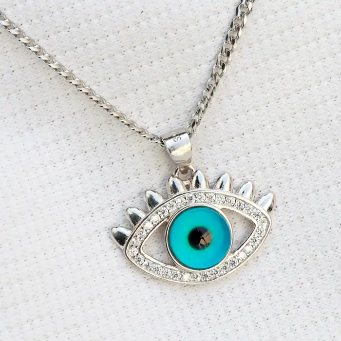 Gyary Sterling Silver Evil Eye Pendant