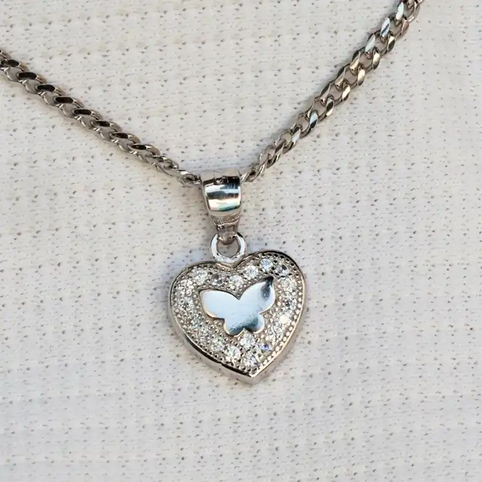 Gyary Heart Butterfly Pendant