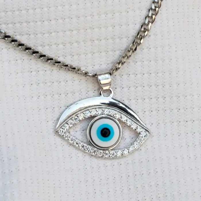 Gyary Silver Evil Eye Pendant