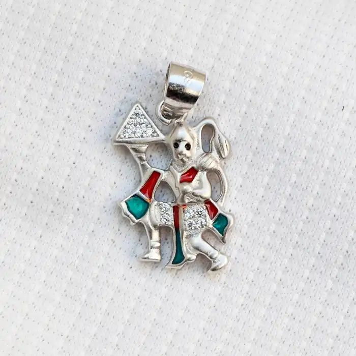 Gyary Sterling Silver Lord Hanuman Pendant