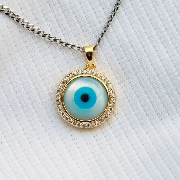 Gyary Gold Evil Eye Pendant