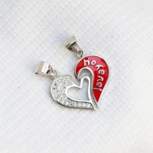 Gyary Sterling Silver Couple Heart Pendant