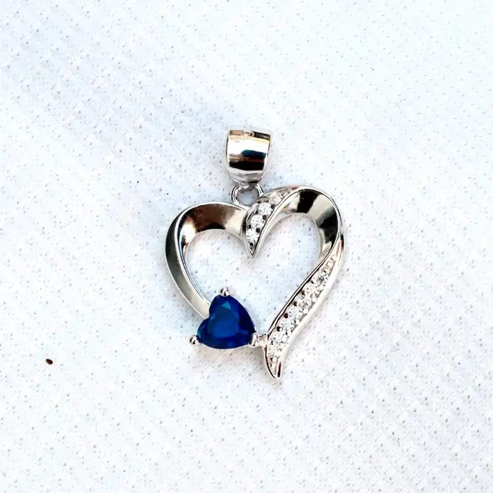 Gyary Open Heart Blue Stone Pendant