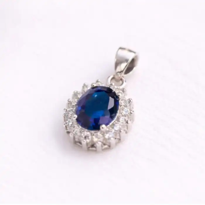 Gyary Oval Blue Stone Pendant