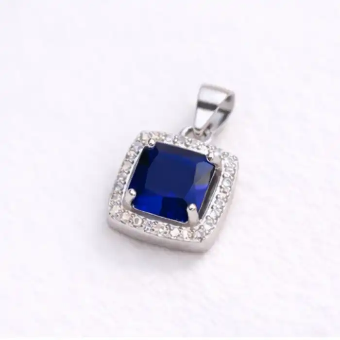 Gyary Square Blue Stone Pendant