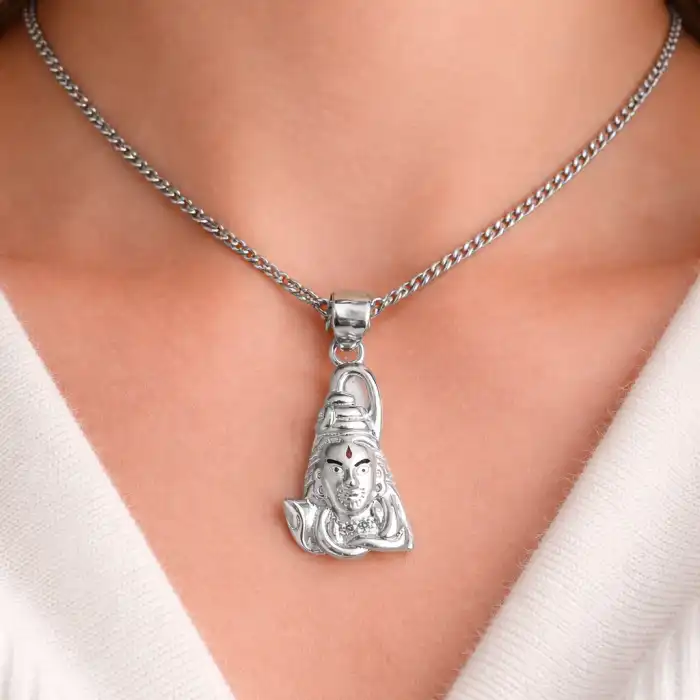 Gyary Sterling Silver Lord Shiva Pendant
