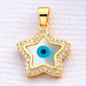 Gyary Gold Star Evil Eye Pendant