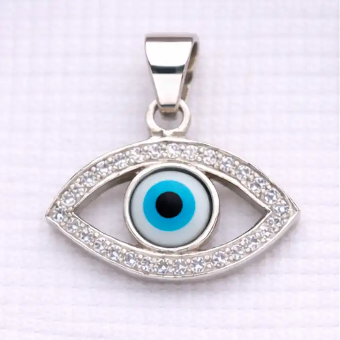 Gyary Silver Evil Eye Pendant