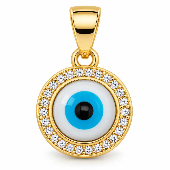 Gyary Gold Evil Eye Pendant