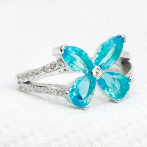 Gyary Aqua Blossom Ring