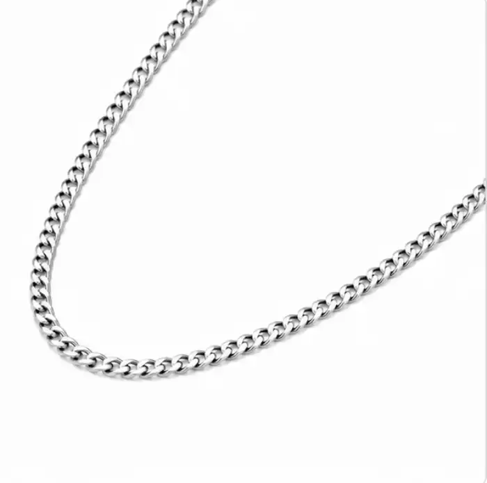 Gyary Classic Silver Curb Chain for Women