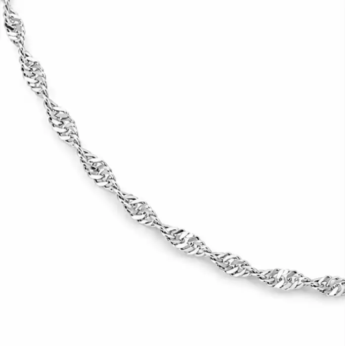 Gyary Twisted Sparkle Silver Chain for Women