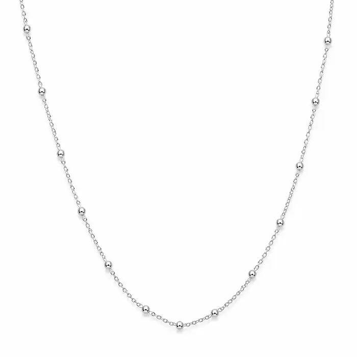 Gyary Celestial Bead Silver Chain for Women