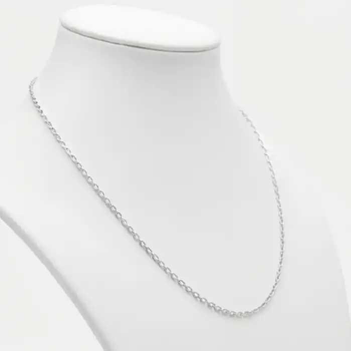 Gyary Classic Oval Link Silver Chain for Women