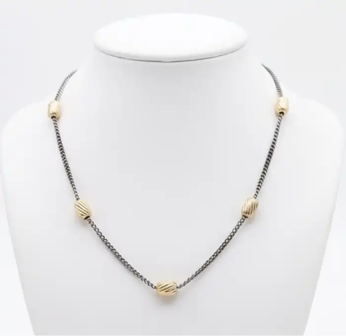 Gyary Aurora Dual-Tone Beaded Chain for Women