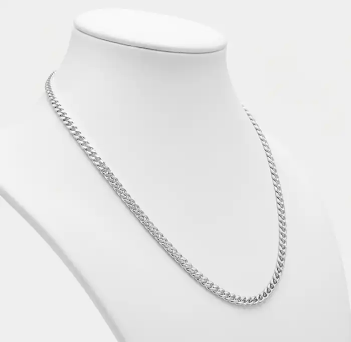 Gyary Classic Silver Curb Chain for Women
