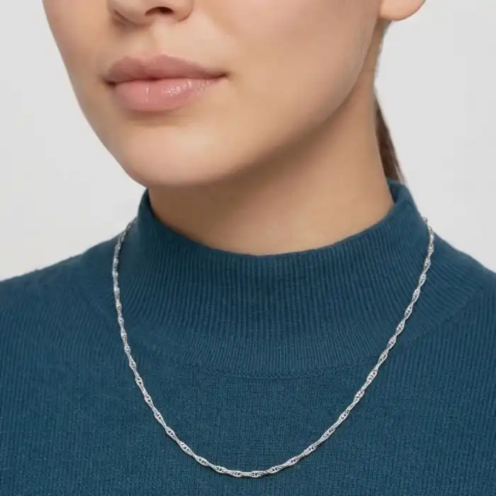 Gyary Essential Silver Rope Chain for Women