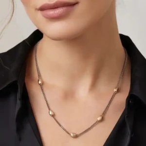 Gyary Aurora Dual-Tone Beaded Chain for Women