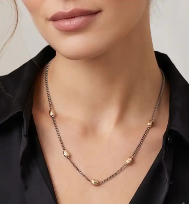 Gyary Aurora Dual-Tone Beaded Chain for Women