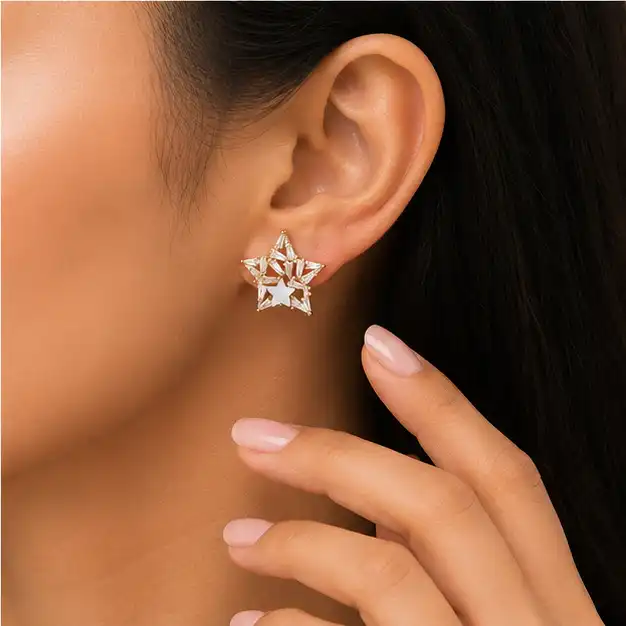 Gyary Celestial Star Stud Earrings