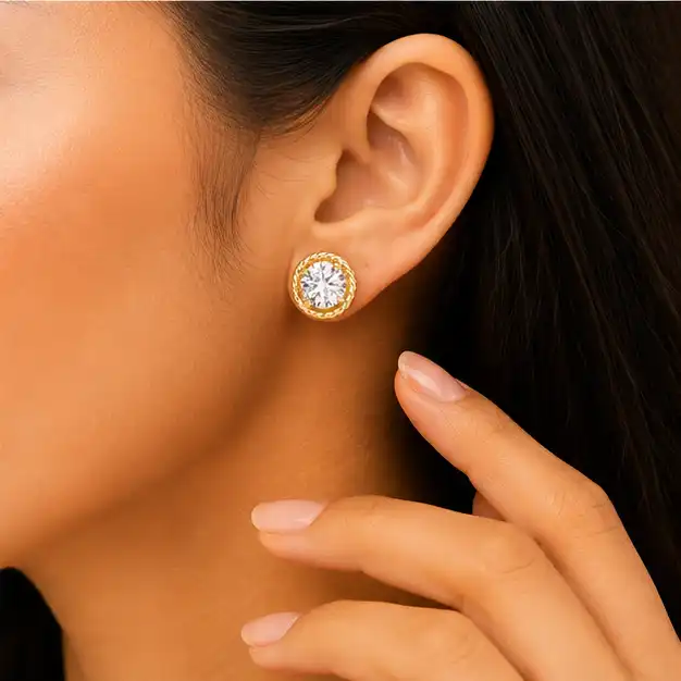 Gyary Classic Solitaire Stud Earrings