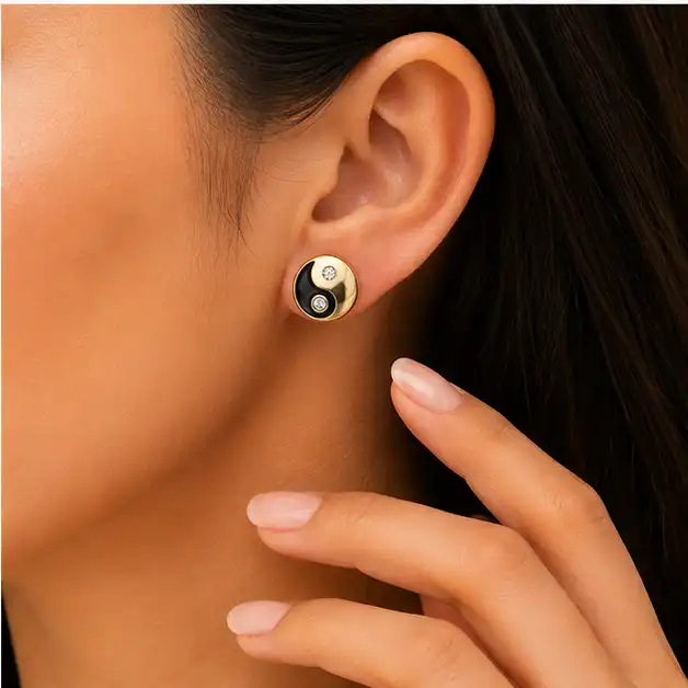 Gyary Harmony Yin Yang Stud Earrings